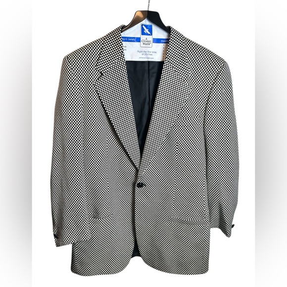 Versace Other - Vintage 90s Gianni Versace Black White Geometric Designer Men’s Blazer Size 40L